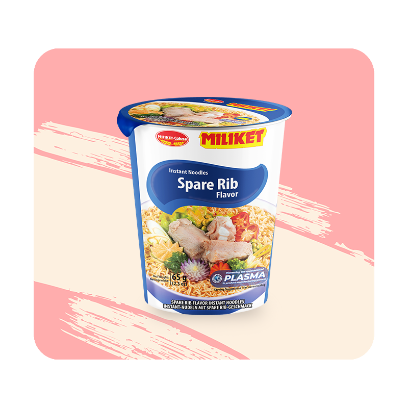 Mì Ly Giấy Miliket Vị Sườn XK Đức 65g