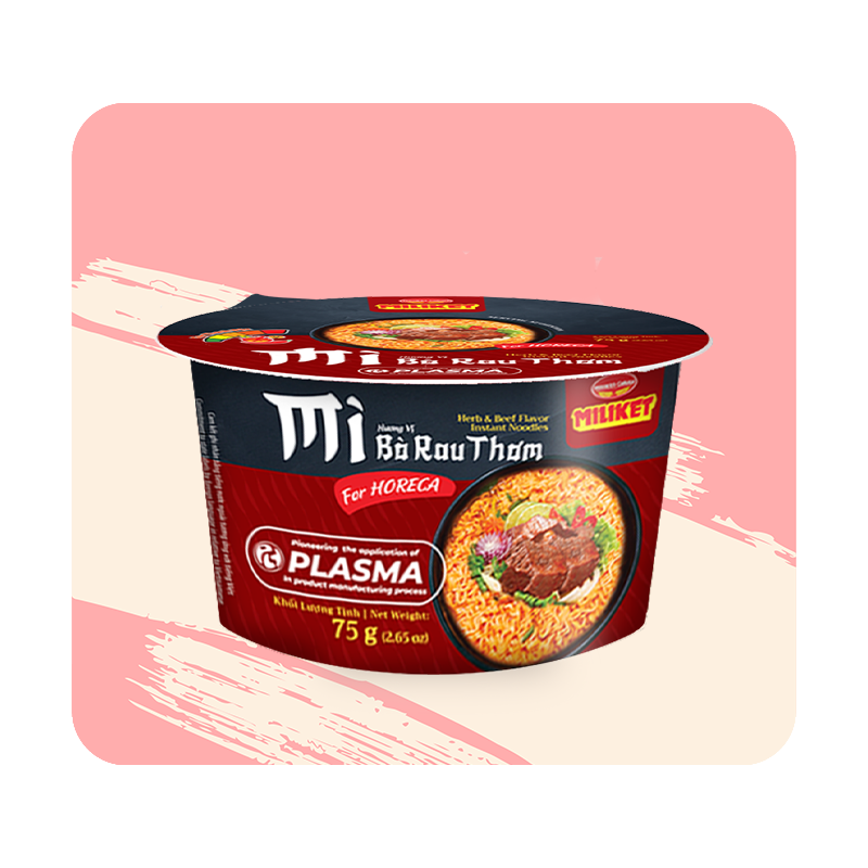 Mì Tô Giấy Miliket Vị Bò Rau Thơm 75g