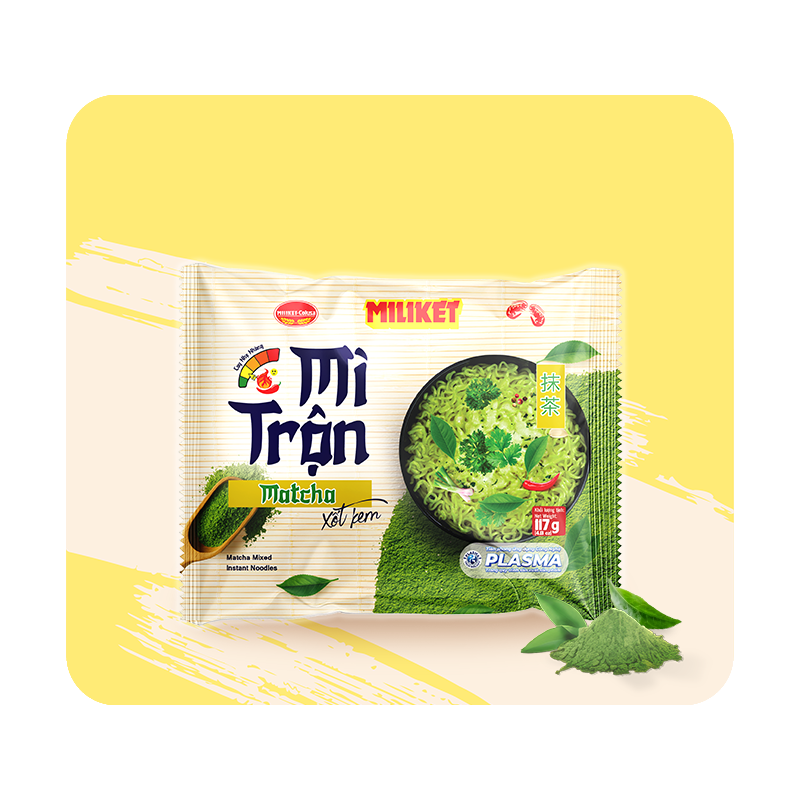 Mì trộn Miliket Matcha xốt kem 117g
