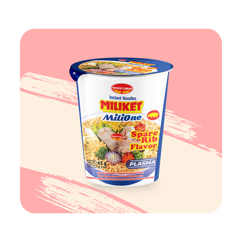 Mì Ly Giấy MIliket Vị Sườn XK Châu Âu 65g