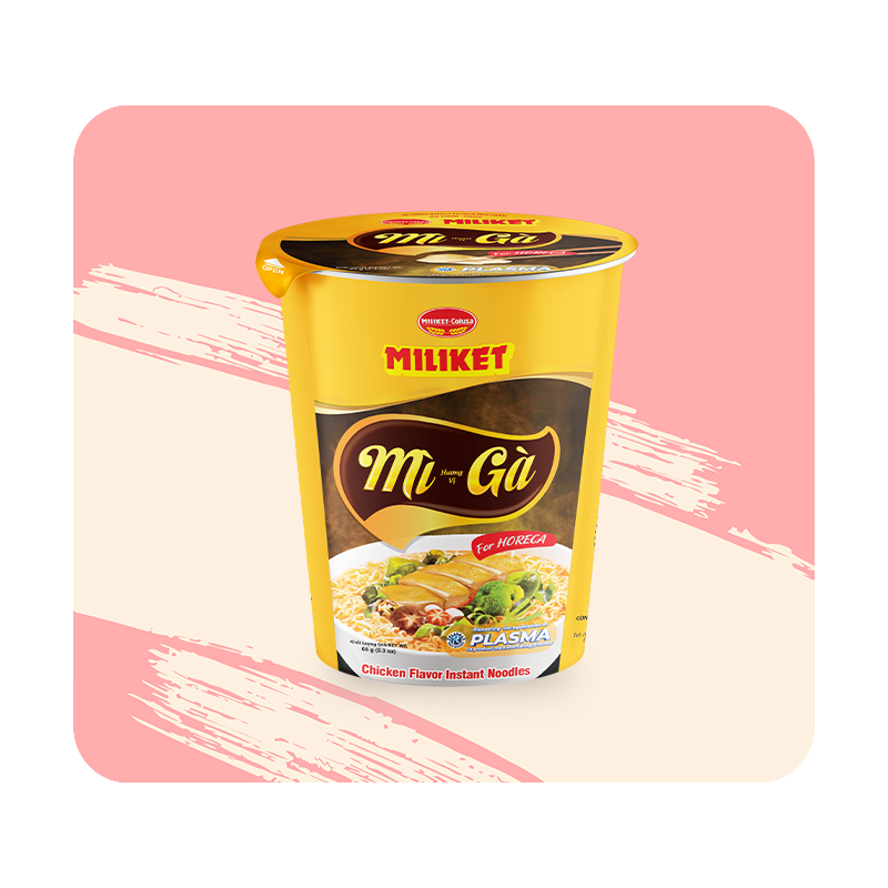 Mì Ly Giấy Miliket Vị Gà 65g