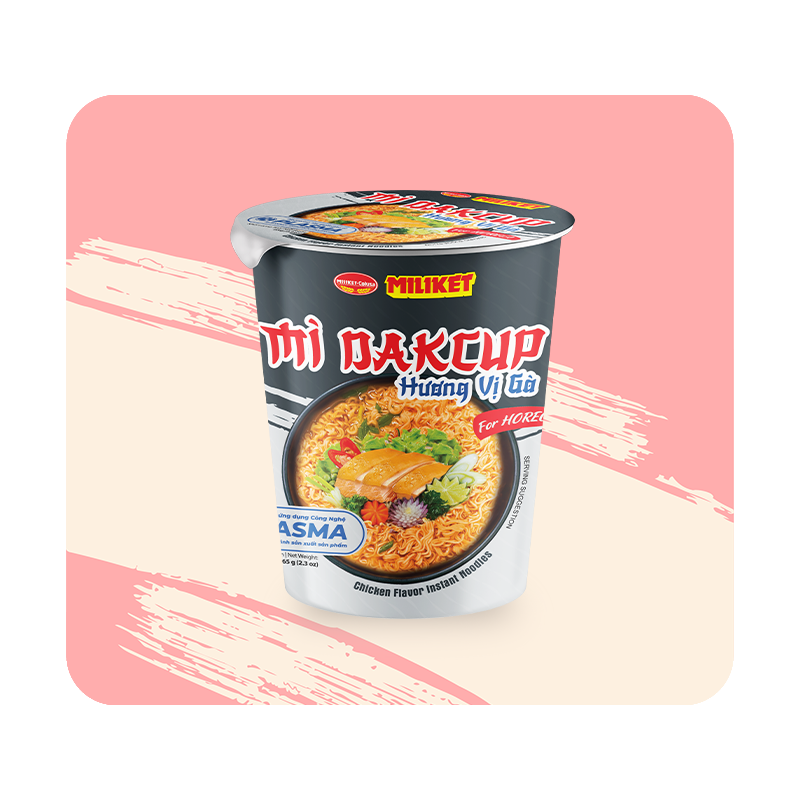 Mì Ly Giấy Miliket Dakcup Vị Gà 65g