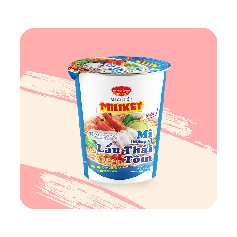 Mì hương vị Lẩu Thái Tôm Miliket 65g