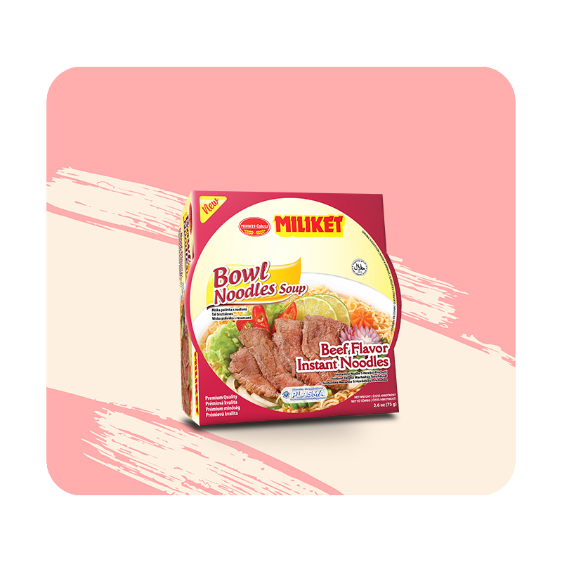 Mì Tô Nhựa Miliket Vị Bò XK Đức 75g
