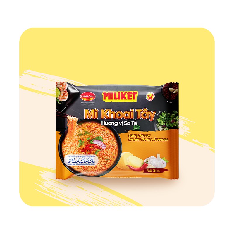 Mì Khoai Tây Miliket hương vị Sa Tế 75g