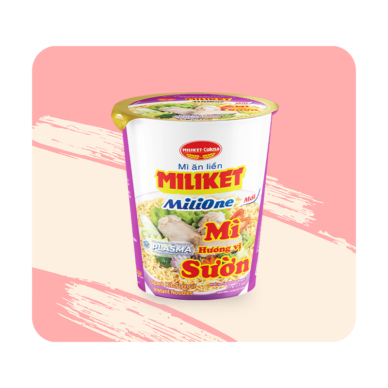 Mì Miliket hương vị Sườn 65g