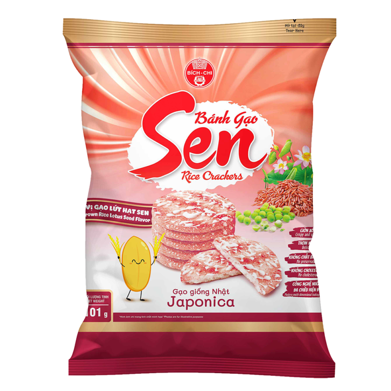 Bánh gạo Sen - Vị Gạo Lứt Hạt Sen 101g