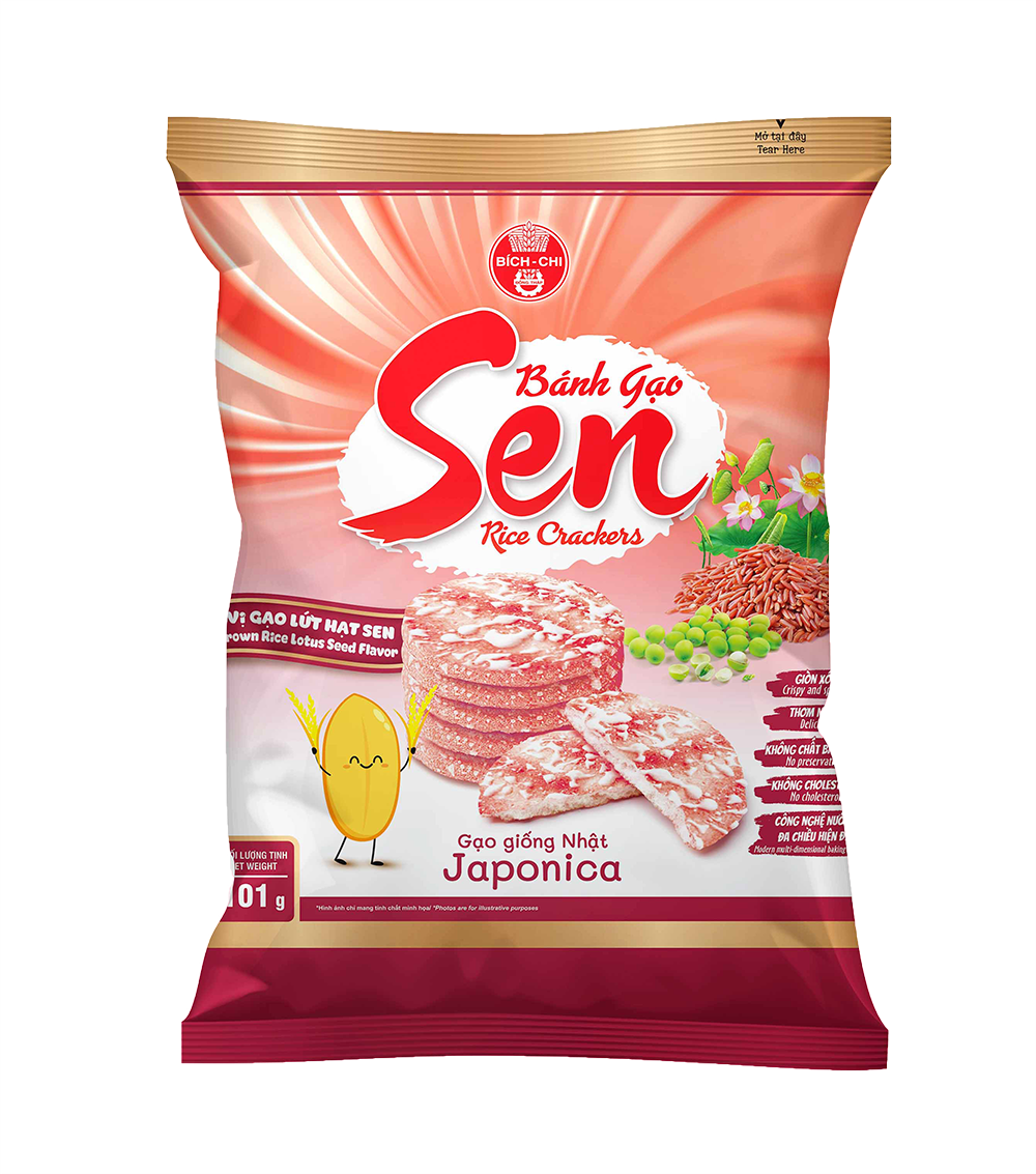 Bánh gạo Sen - Vị Gạo Lứt Hạt Sen 101g