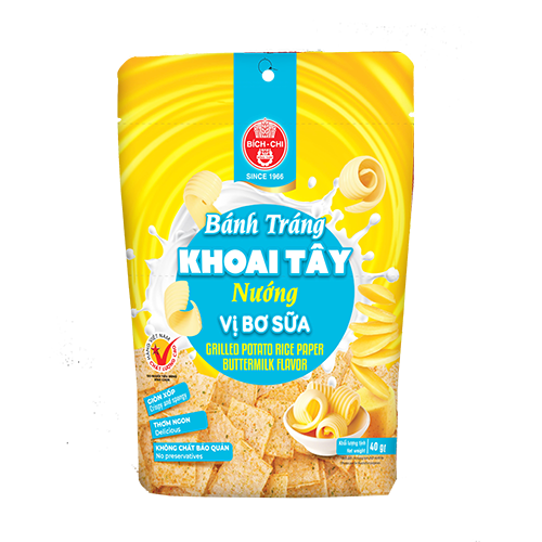 Bánh tráng khoai tây nướng - vị bơ sữa