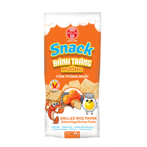Bánh tráng nướng - vị tôm trứng muối 25G