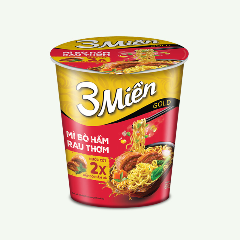 Mì Ly 3 Miền Gold Bò Hầm Rau Thơm