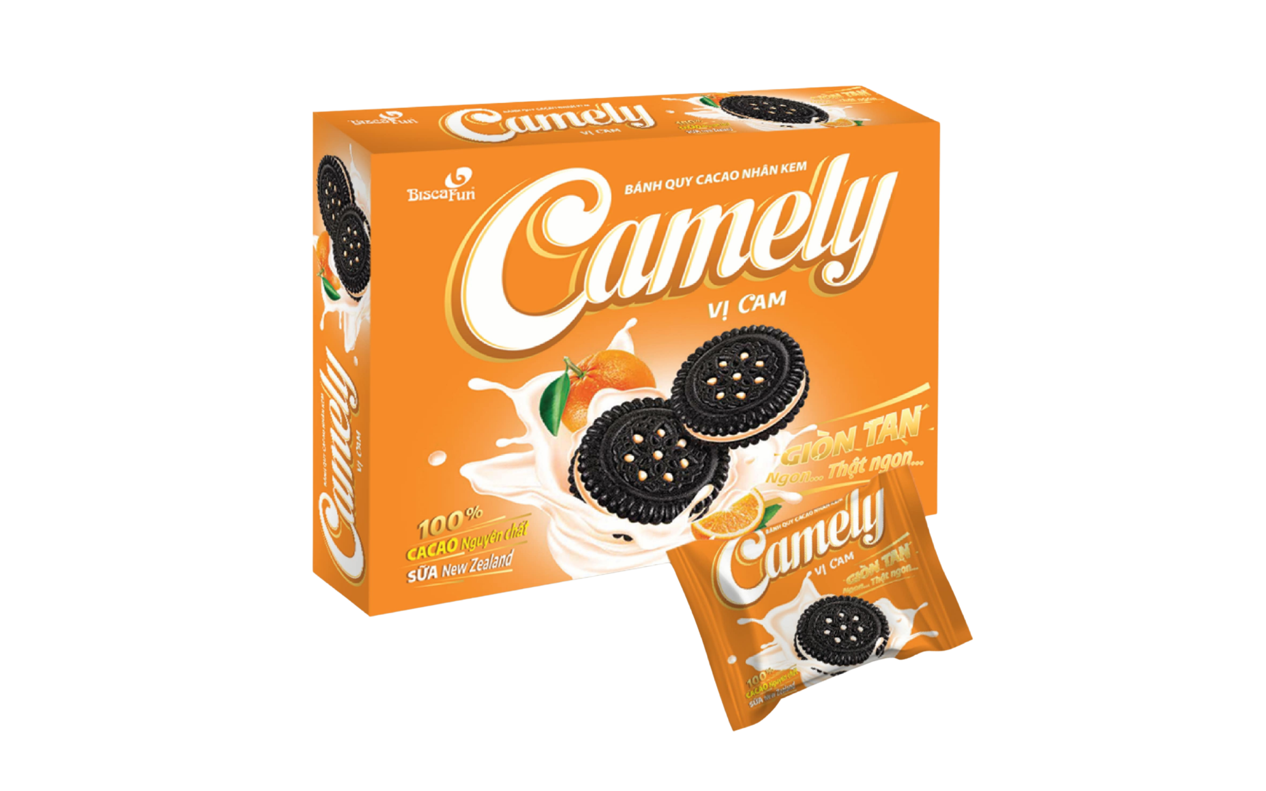 Camely 280g (Nhân kem vị cam)