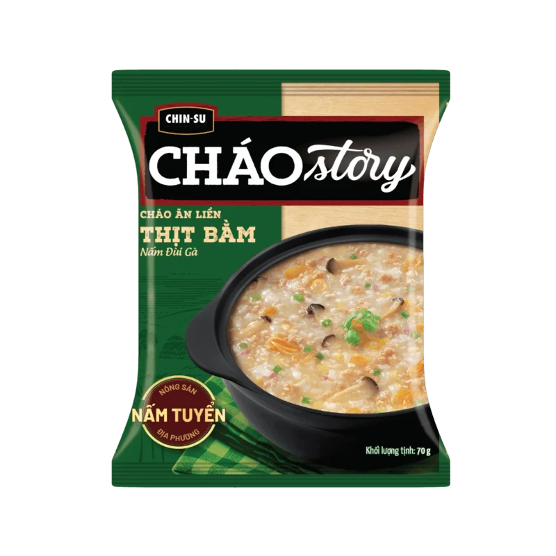 Cháo ăn liền Story thịt bằm nấm đùi gà – Gói 70gr