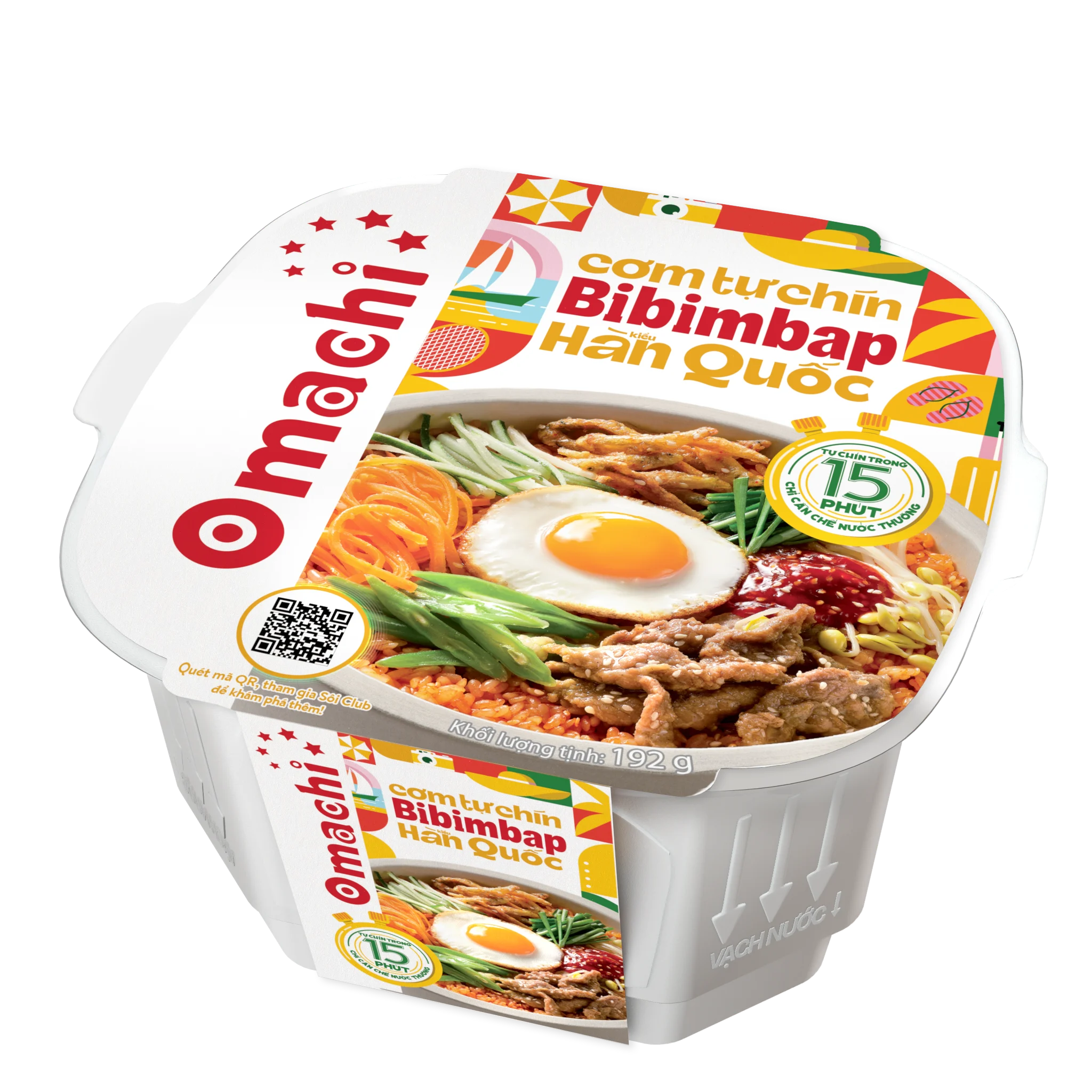 Cơm Omachi Bibimbap kiểu Hàn Quốc 12hộp x 192gr