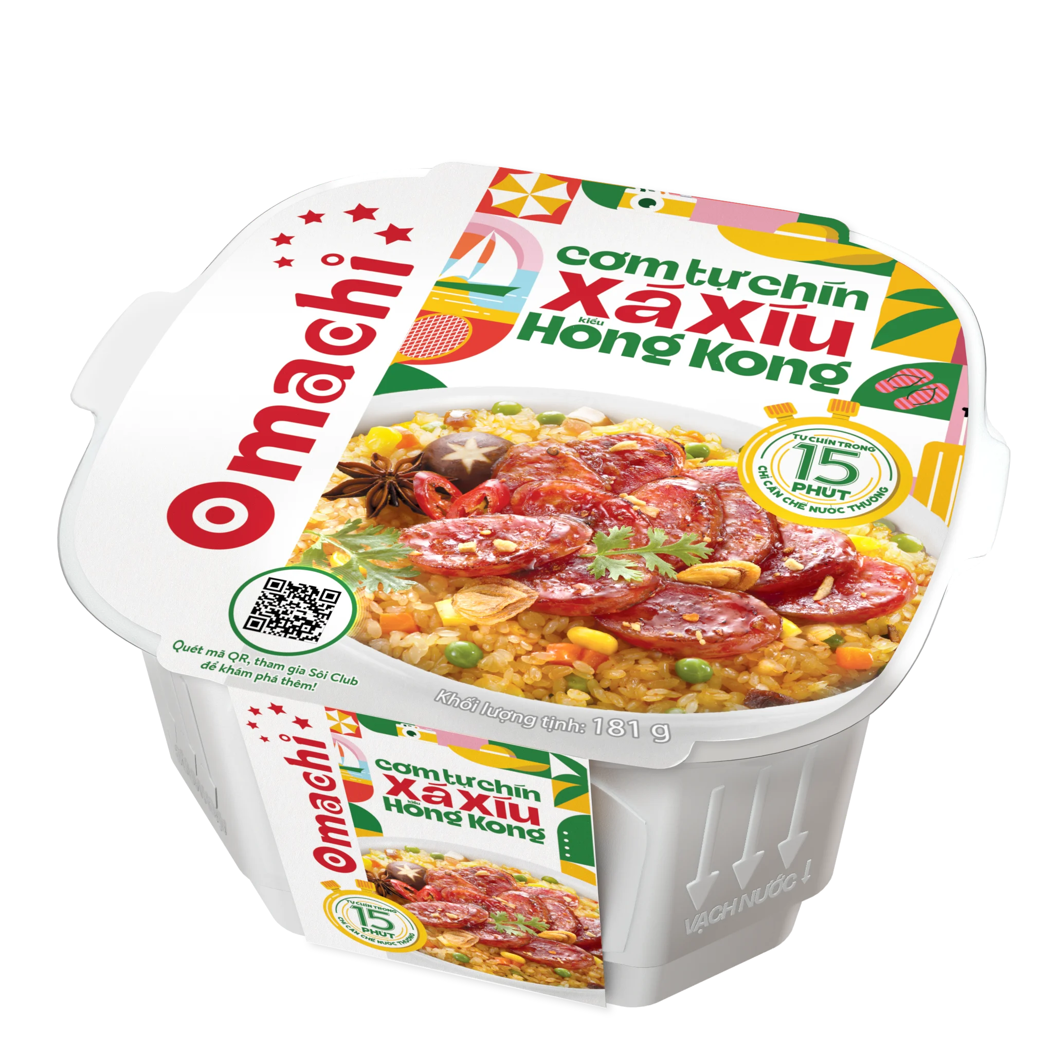 Cơm Omachi xá xíu Hong Kong 12hộp x 181gr