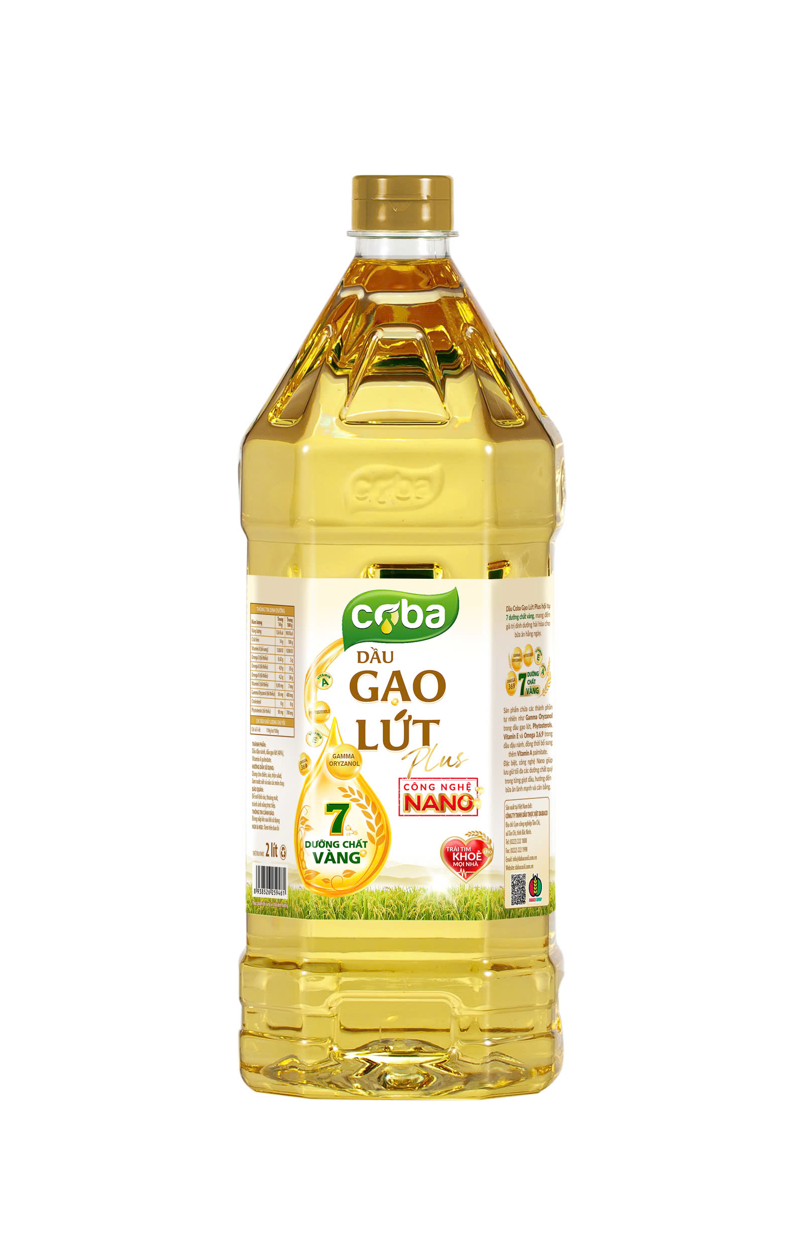 Dầu Coba Gạo lứt Plus 2L
