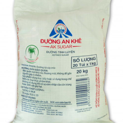 Đường tinh luyện Đường An Khê - Bao 20kg (20 túi x 1kg/túi)