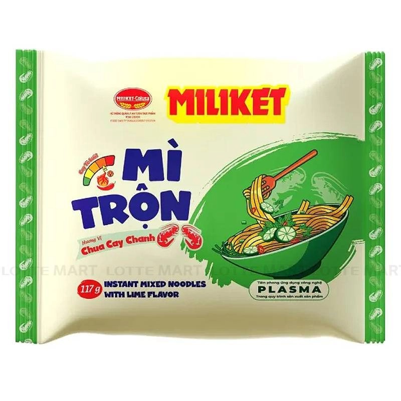 Mì Trộn Miliket hương vị Chua Cay Chanh 117g