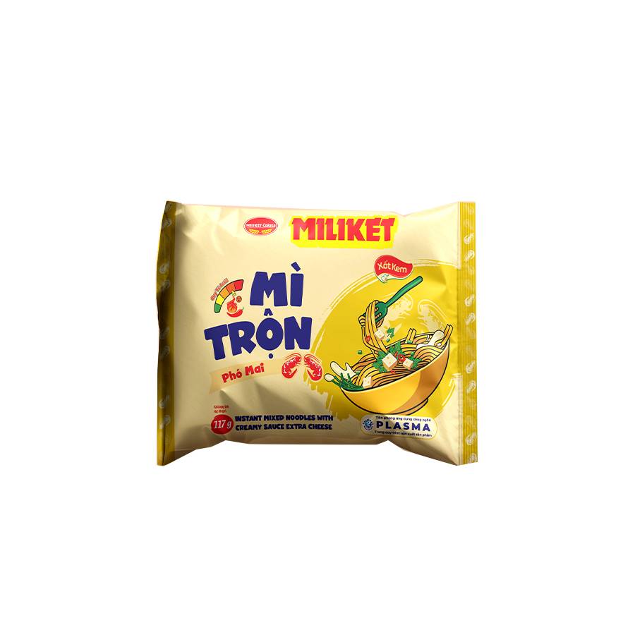 Mì Trộn Miliket Phô Mai Xốt Kem 117g