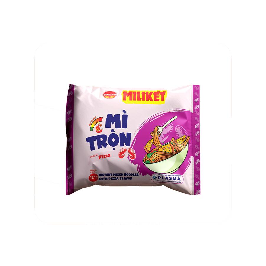 Mì Trộn Miliket hương vị Pizza 117g