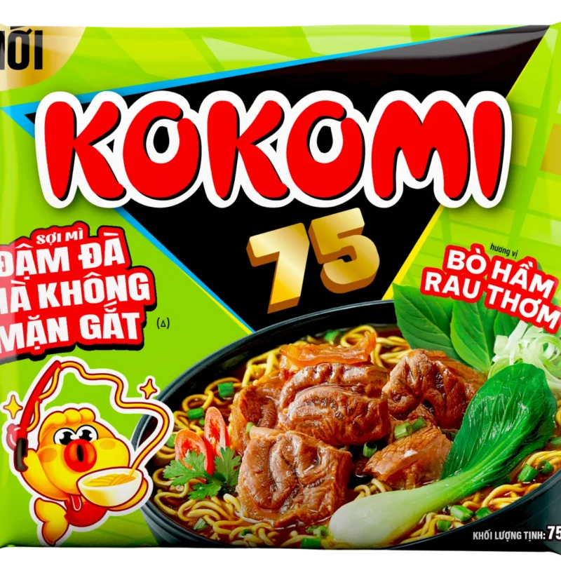 Mì Kokomi hương vị Bò Hầm Rau Thơm – Gói 75gr