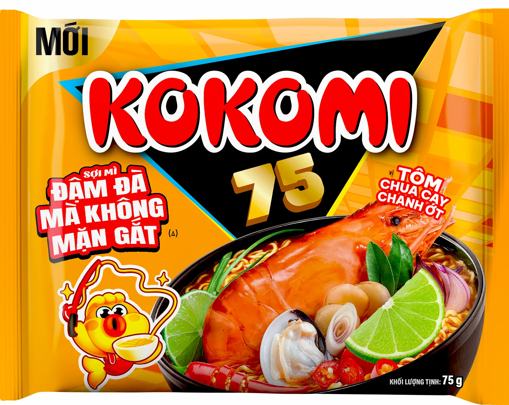 Kokomi 75 Mì hương vị Tôm Chua Cay Chanh Ớt – Gói 75gr