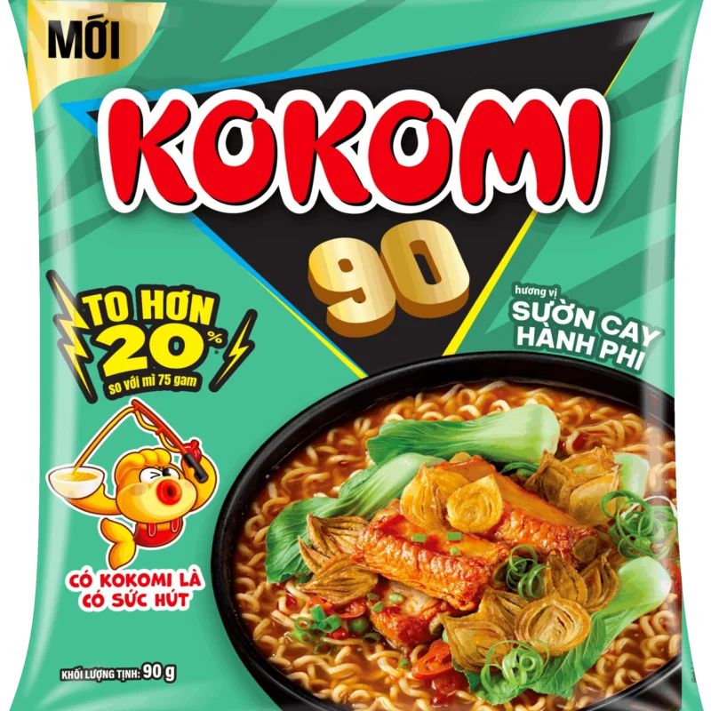 Mì Kokomi sườn cay hành phi – Gói 90gr