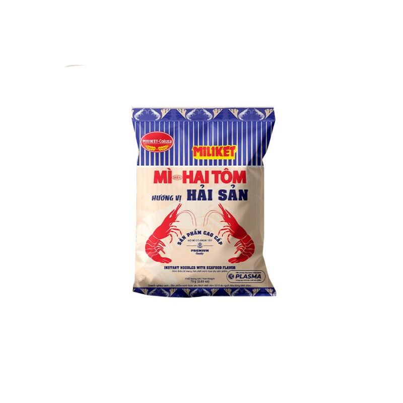 Mì Miliket Hai Tôm vị Hải Sản Cao Cấp 75g