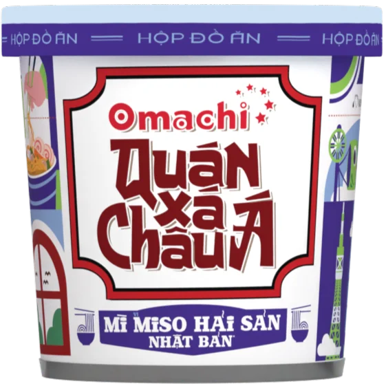 Mì Omachi quán xá Châu Á miso hải sản Nhật Bản – Hộp 96gr