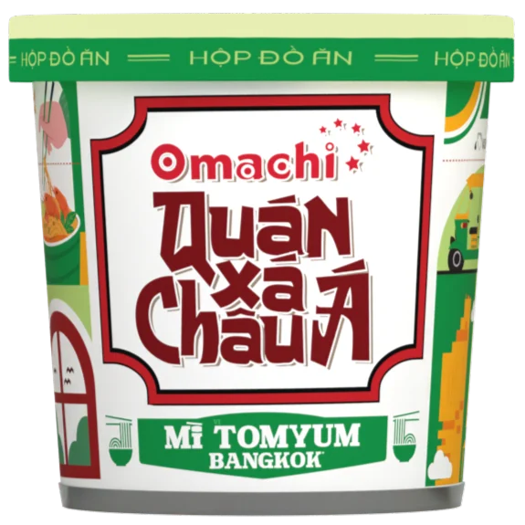 Mì Omachi quán xá Châu Á tomyum BangKok – Hộp 96gr