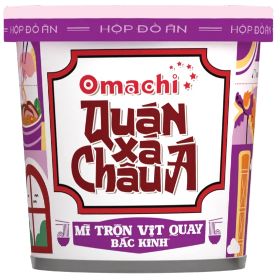 Mì Omachi quán xá Châu Á trộn vịt quay Bắc Kinh – Hộp 93gr