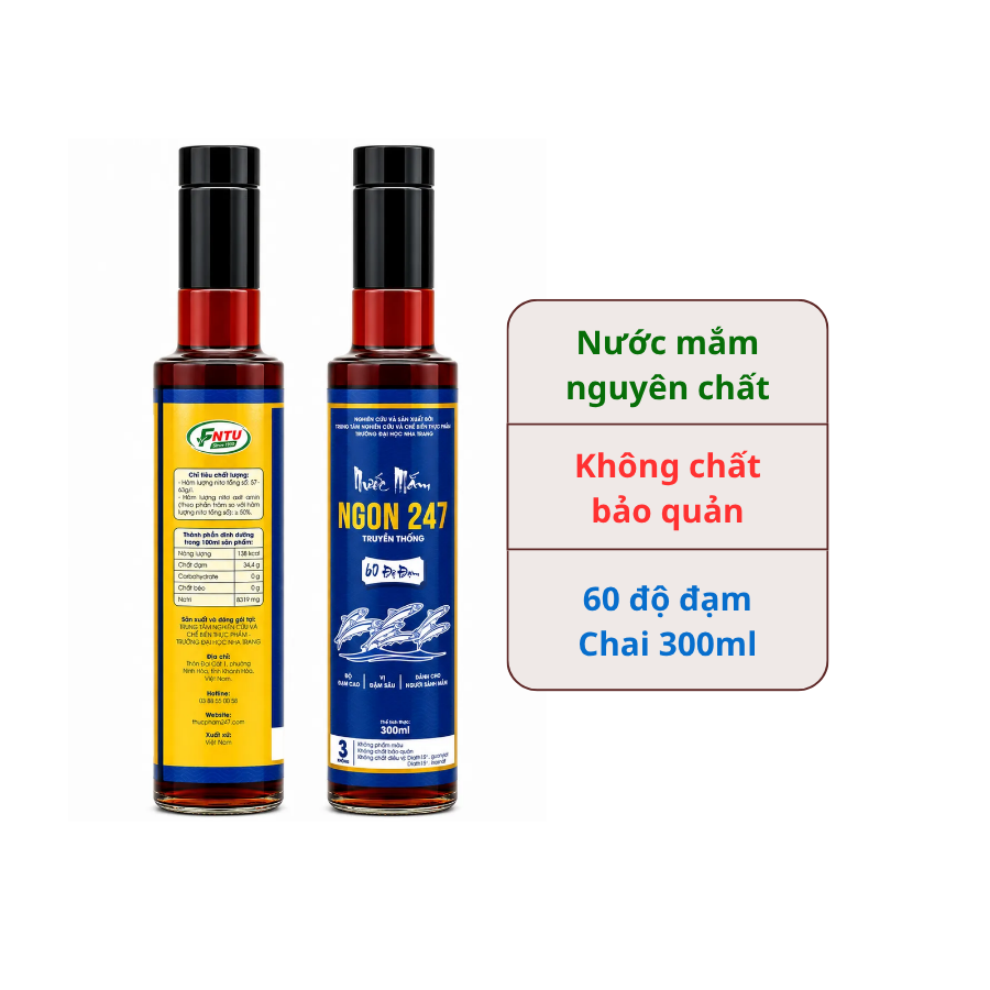 Nước mắm Ngon 60 độ đạm (1 chai 300ml)