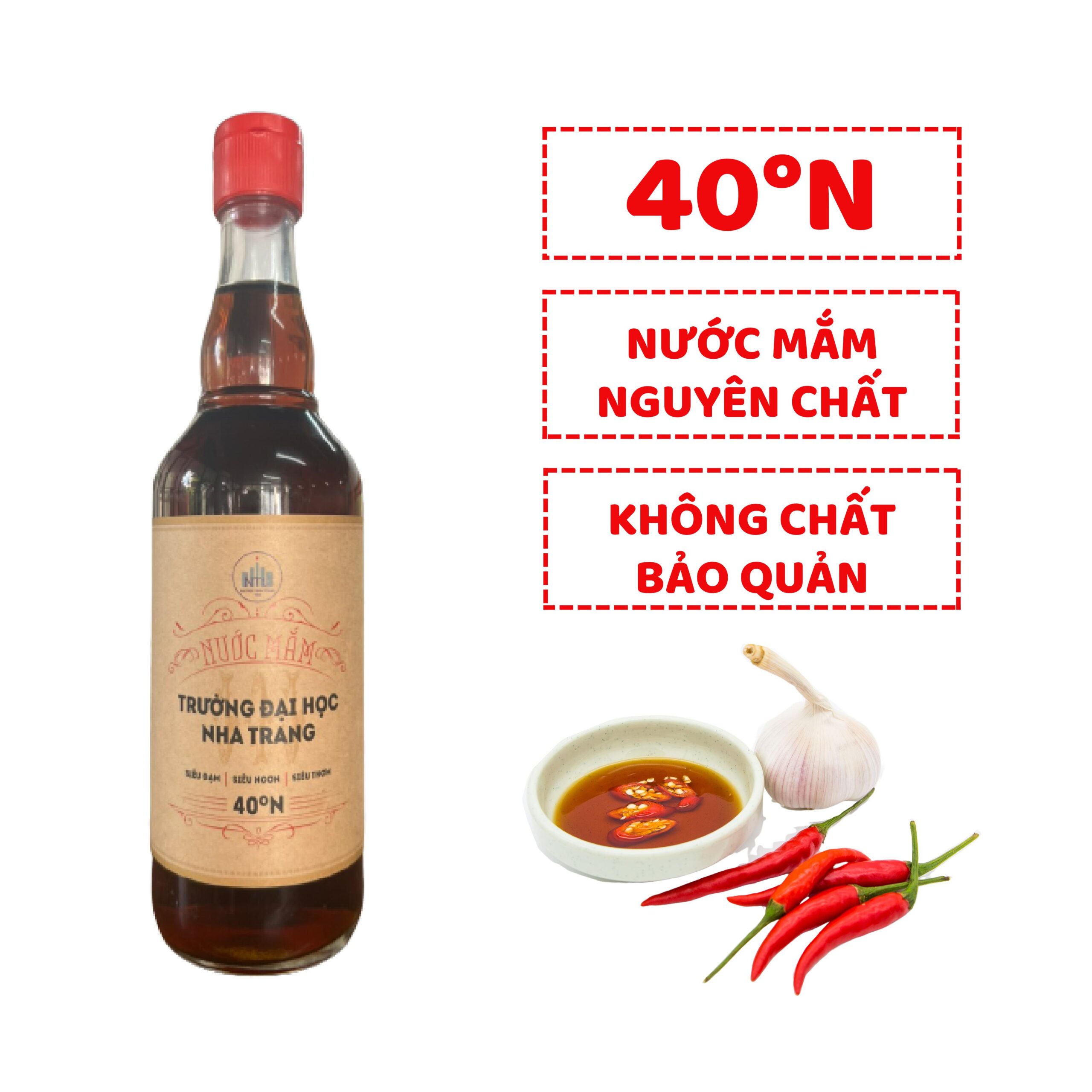 Nước Mắm 40 Đạm (chai lẻ)