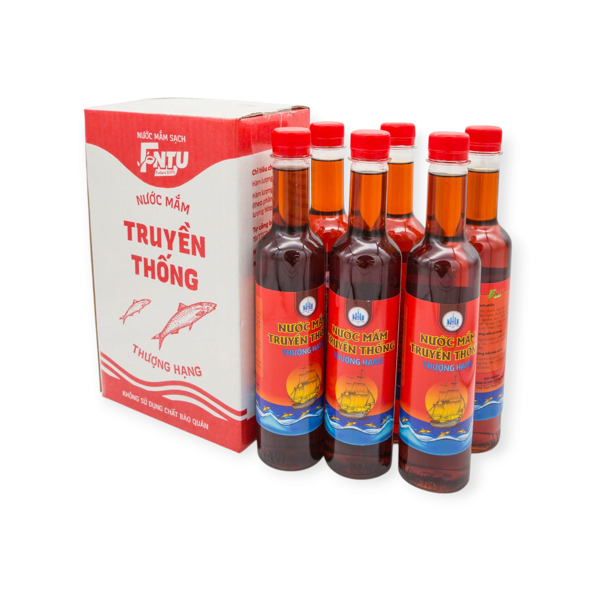 Nước mắm thượng hạng Đại học Nha Trang (hộp 6 chai)