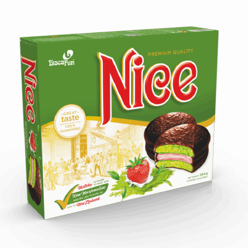 Nice 264g (trà xanh sữa kem vị dâu)