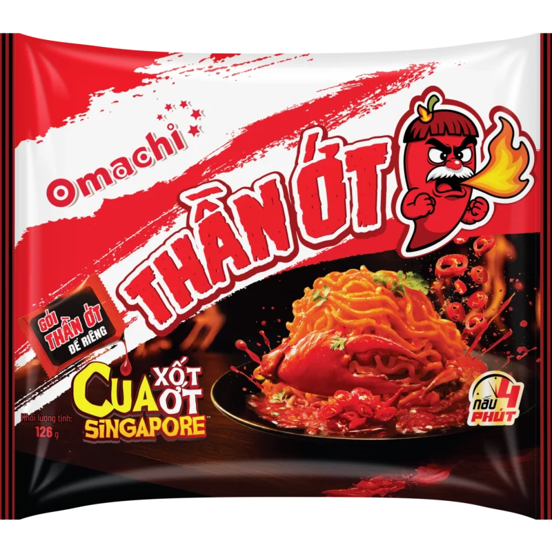 Omachi Thần Ớt Mì Cua Xốt Ớt Singapore
