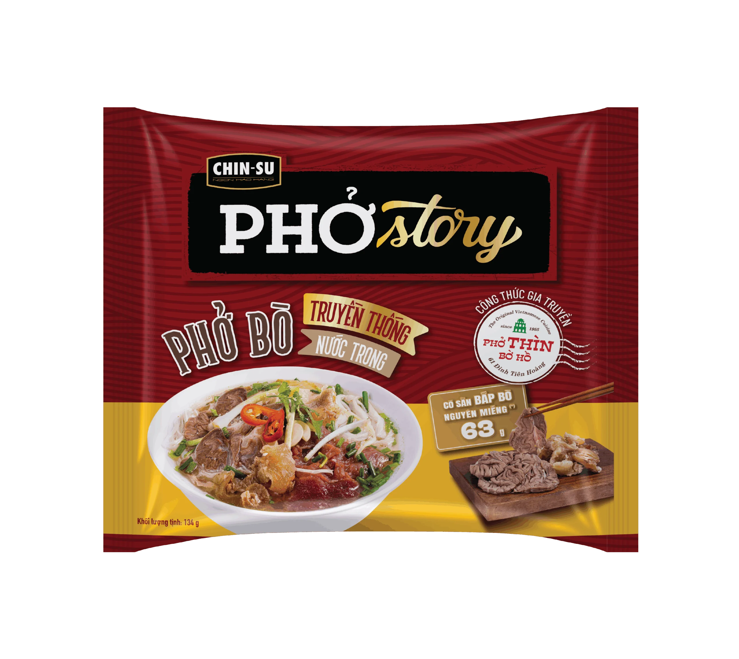 Phở Story – Phở Thìn Bờ Hồ (có thịt) Gói 134gr
