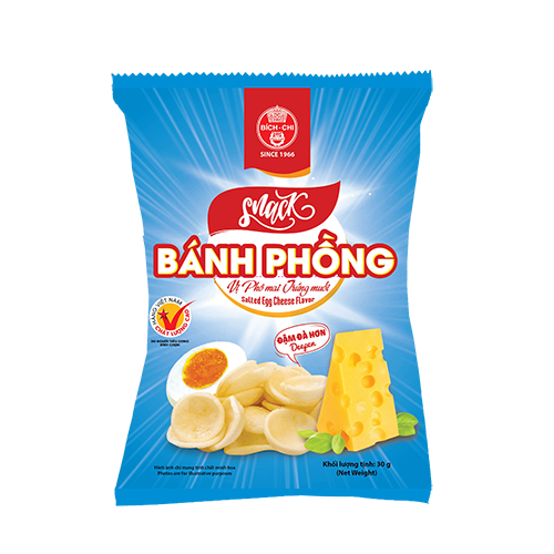 Snack Bánh Phồng vị phô mai trứng muối