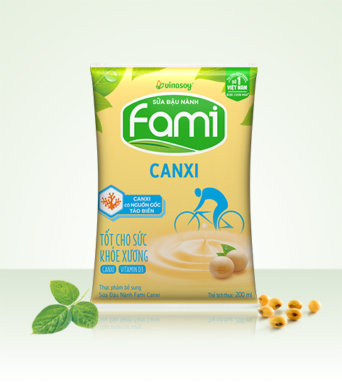 Sữa đậu nành Fami Canxi bịch 200ml