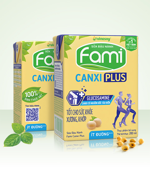 Sữa đậu nành Fami Canxi plus hộp 200ml