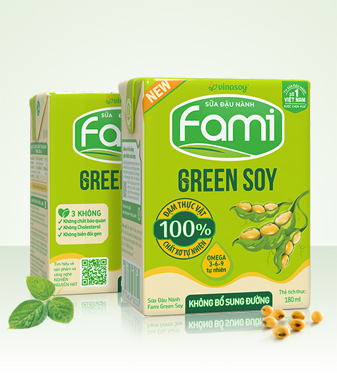 Sữa đậu nành Fami Green Soy không bổ sung đường 180ml