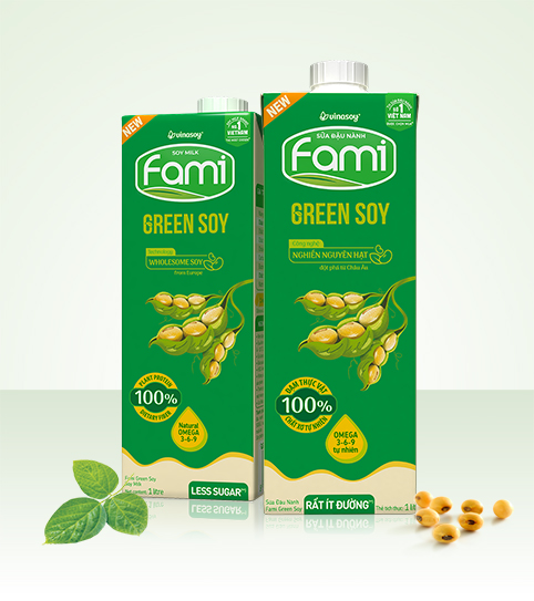 Sữa đậu nành Fami Green Soy rất ít đường 1000ml