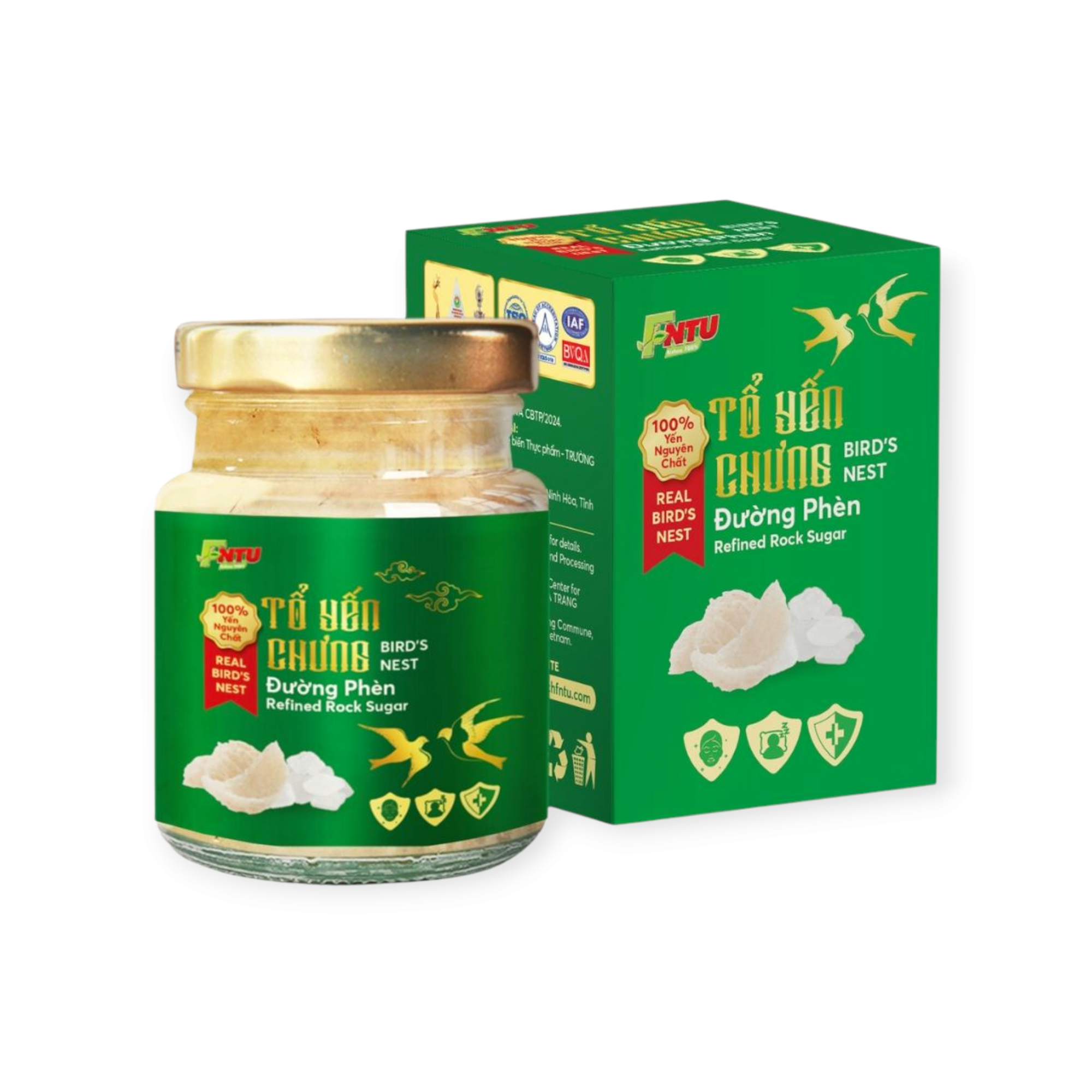 TỔ YẾN CHƯNG ĐƯỜNG PHÈN – HỘP 1 HŨ