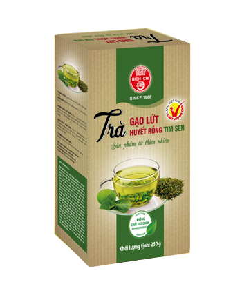 Trà gạo lứt huyết rồng tim sen