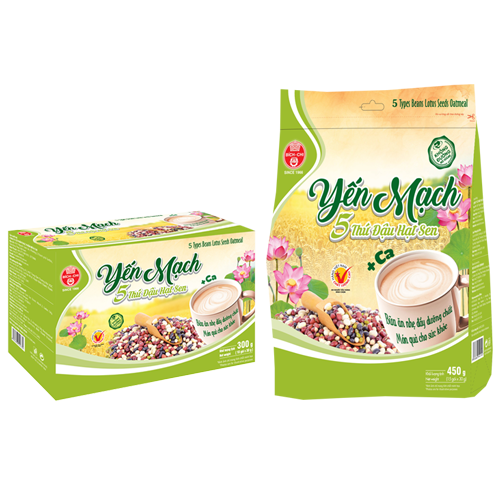 Yến mạch 5 thứ đậu hạt sen không đường