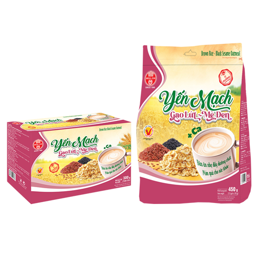 Yến mạch gạo lứt mè đen ít đường