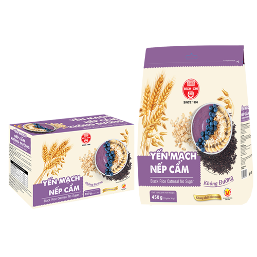 Yến mạch nếp cẩm không đường