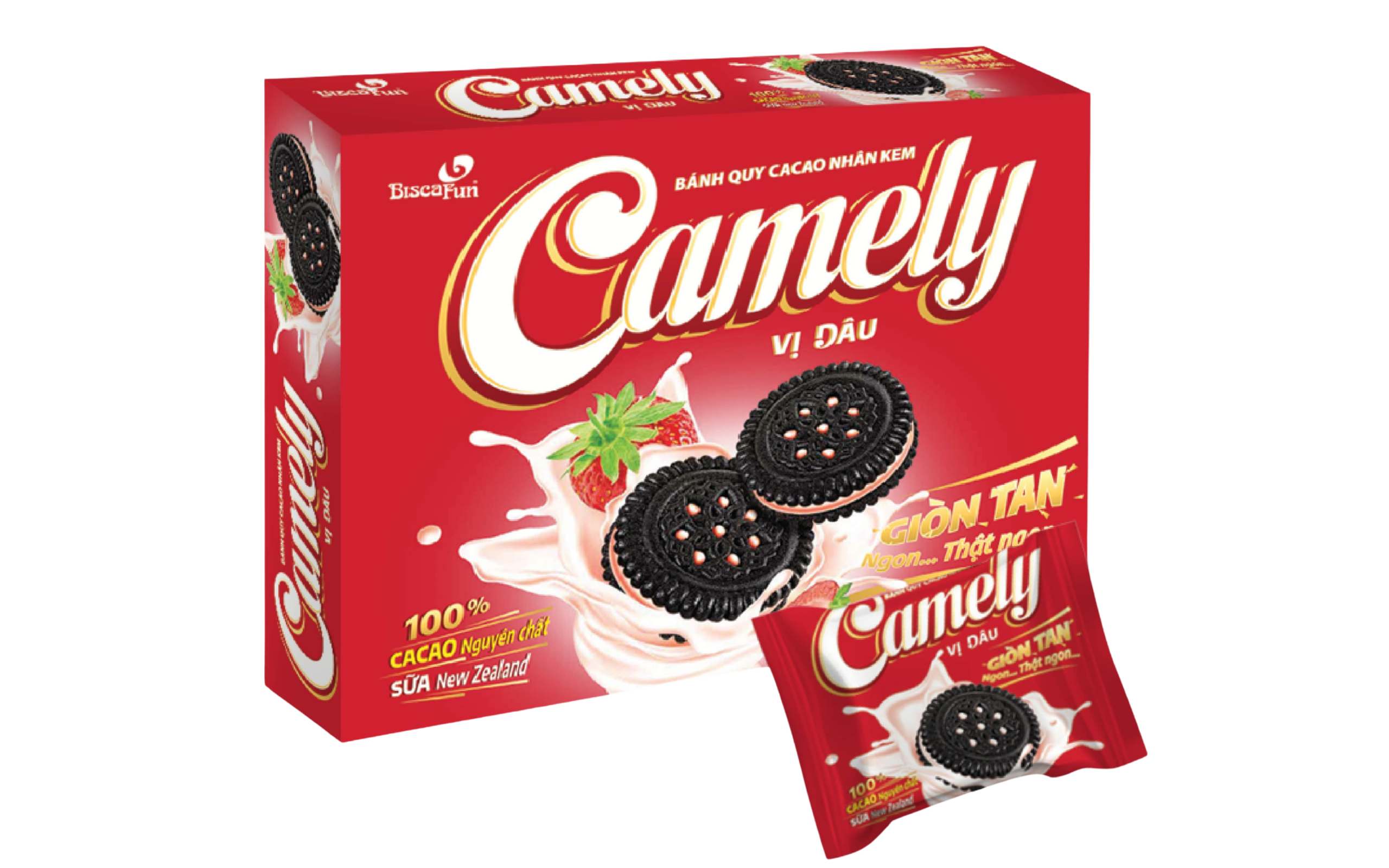 Camely 280g (Nhân kem vị dâu)