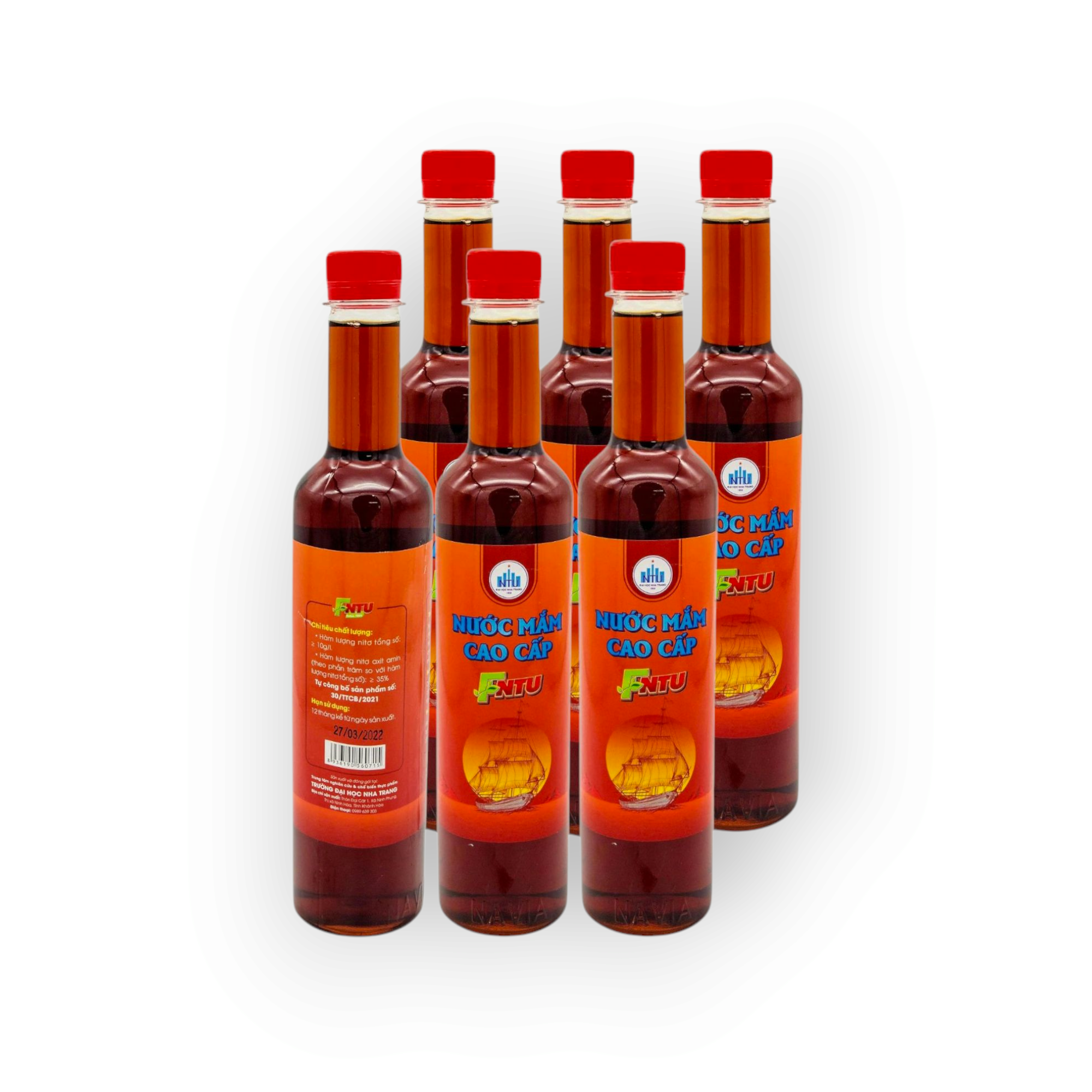 Nước mắm Đại học Nha Trang 10 độ đạm (lốc 6 chai)