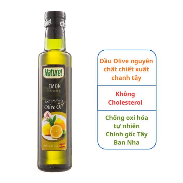 Dầu Olive Naturel Lemon Flavoured Extra Virgin